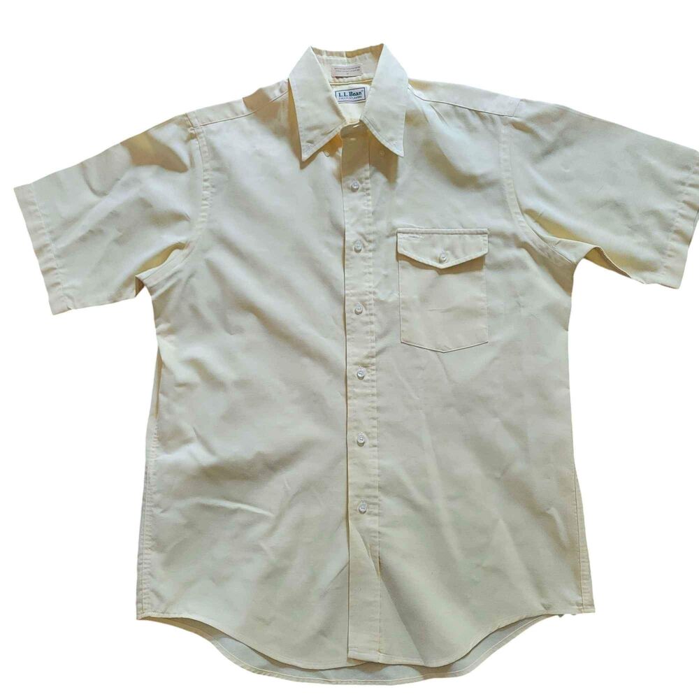 Vintage L.L. Bean Freeport Main Men's Size 16 Single Stitch Button Down Top
